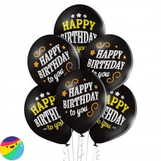 Baloni za rojstni dan - Happy birthday črni